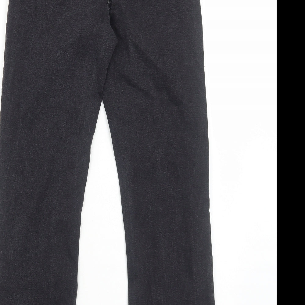 Papaya Womens Black Cotton Bootcut Jeans Size 12 Regular Zip