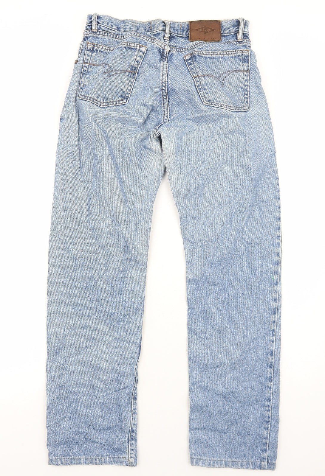 Lee Cooper Mens Blue Cotton Straight Jeans Size 32 in Regular Button
