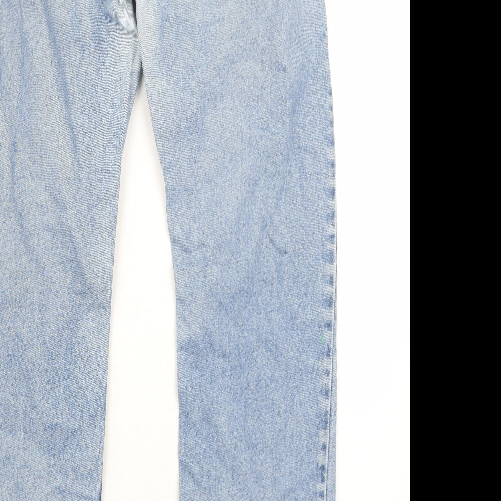 Lee Cooper Mens Blue Cotton Straight Jeans Size 32 in Regular Button