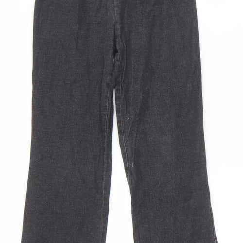 Damart Womens Black Cotton Bootcut Jeans Size 10 Regular