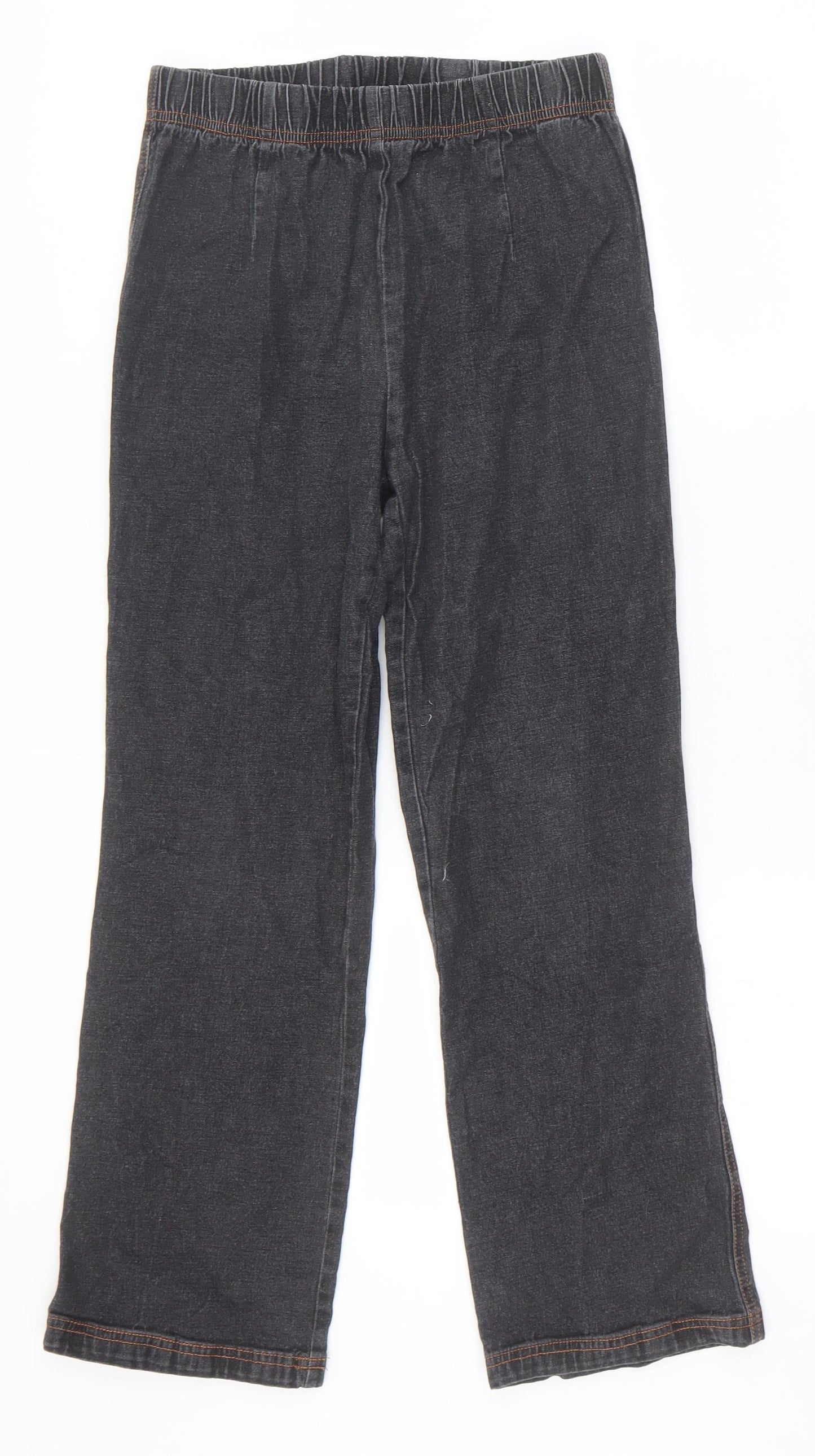 Damart Womens Black Cotton Bootcut Jeans Size 10 Regular