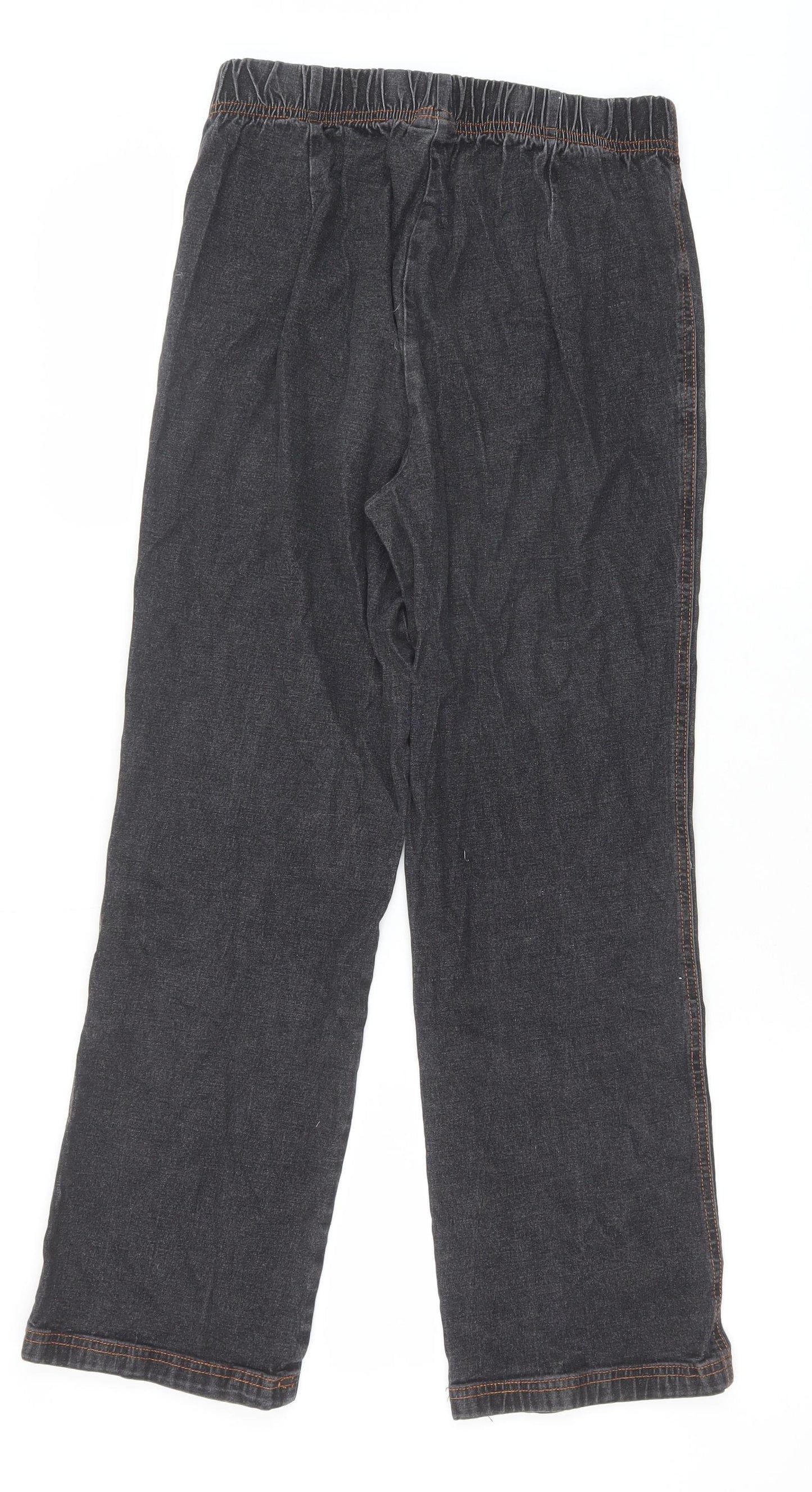 Damart Womens Black Cotton Bootcut Jeans Size 10 Regular