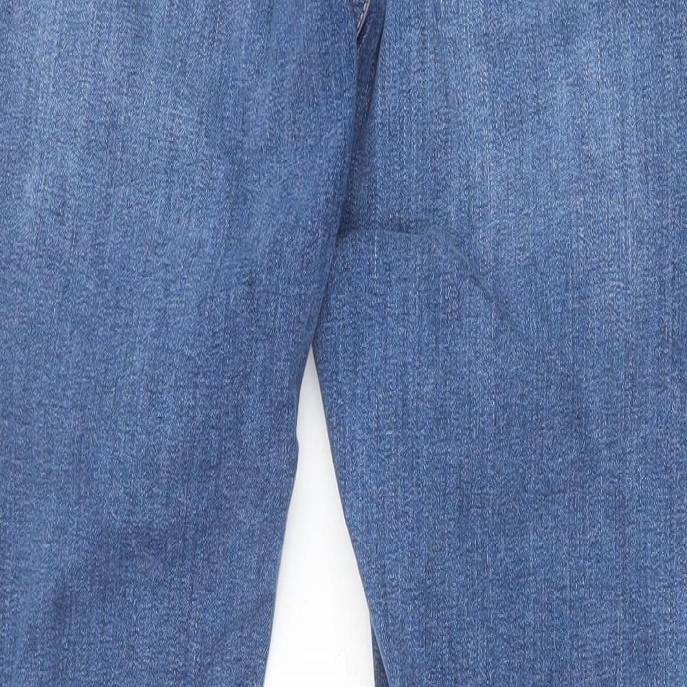Primark Womens Blue Cotton Skinny Jeans Size 14 Regular Zip
