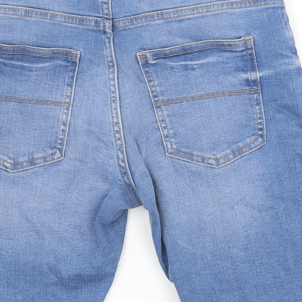 NEXT Boys Blue Cotton Bermuda Shorts Size 12 Years Regular Zip