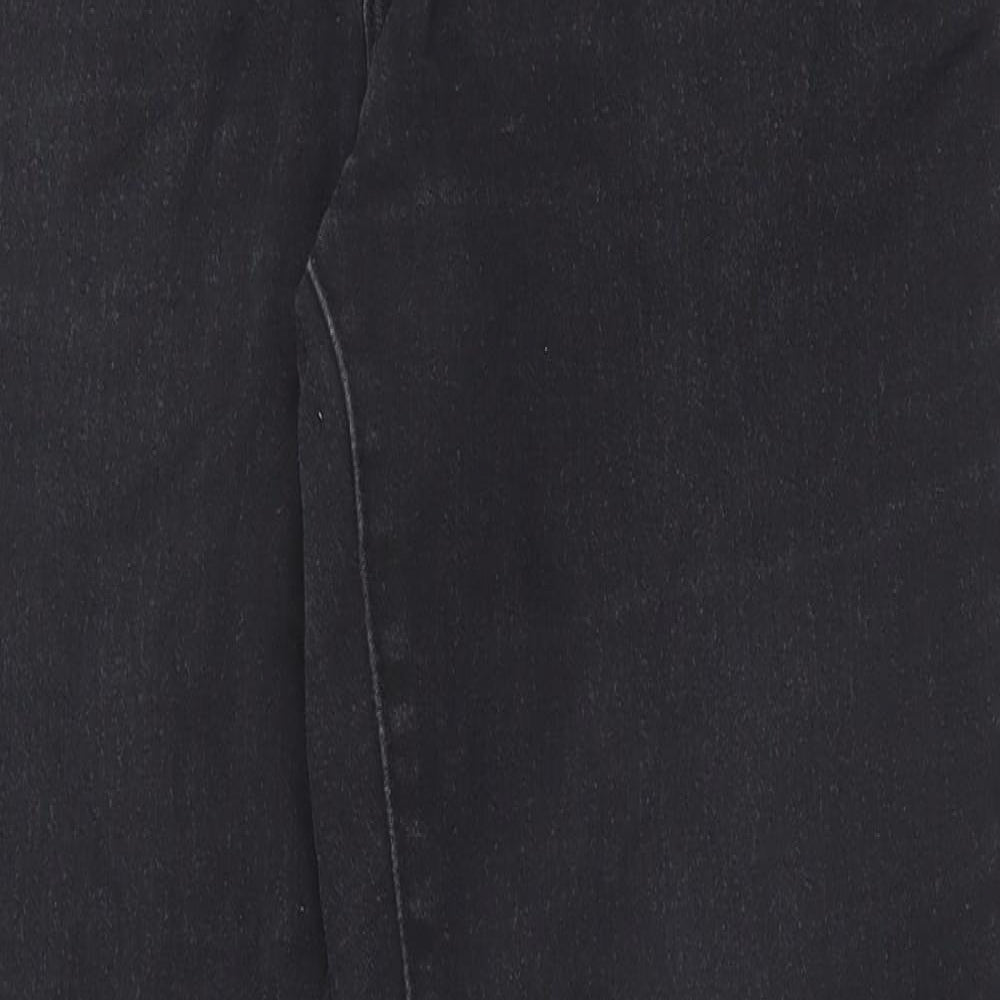 Primark Womens Black Cotton Skinny Jeans Size 14 Slim Zip