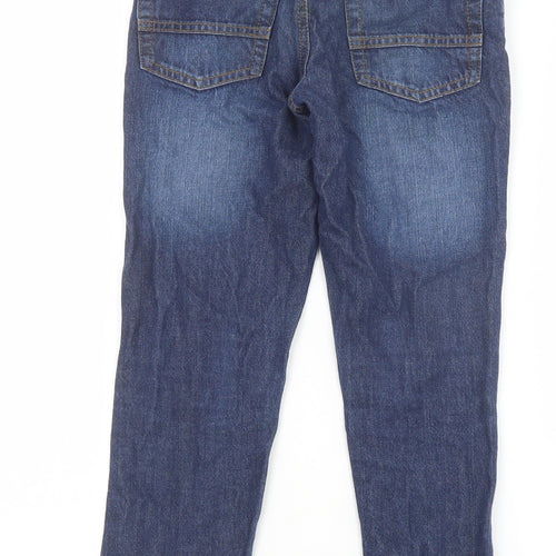 Debenhams Boys Blue 100% Cotton Tapered Jeans Size 9 Months Regular Zip