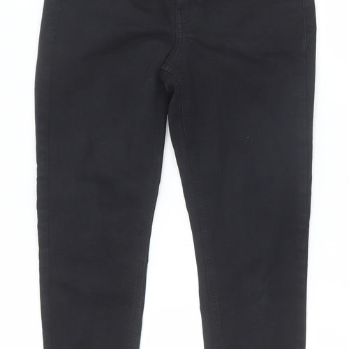 Topshop Womens Black Cotton Skinny Jeans Size 26 in Regular Zip