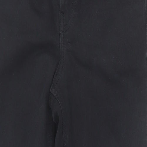 Topshop Womens Black Cotton Skinny Jeans Size 26 in Regular Zip
