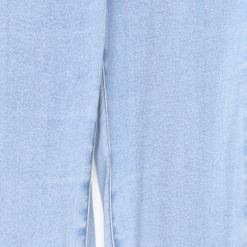 Miss Selfridge Womens Blue Cotton Skinny Jeans Size 8 Slim Zip