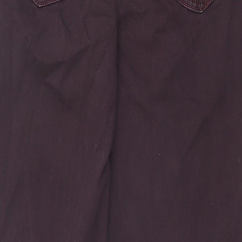 Michele Magic Womens Brown Cotton Straight Jeans Size 16 Regular Zip