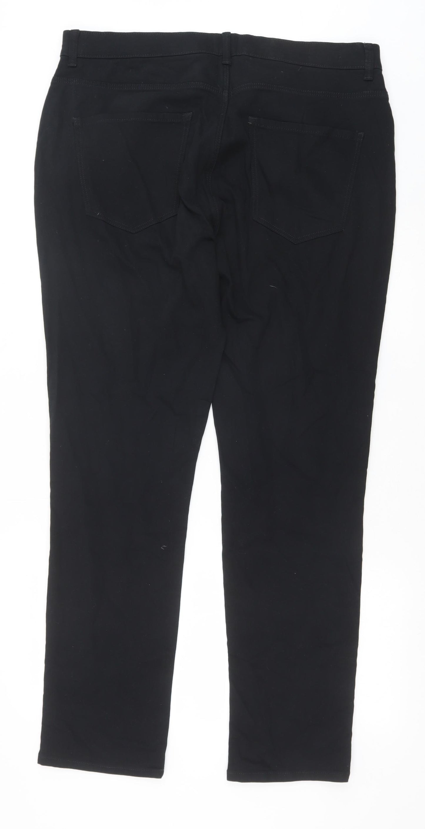 NEXT Mens Black Cotton Straight Jeans Size 36 in Regular Zip