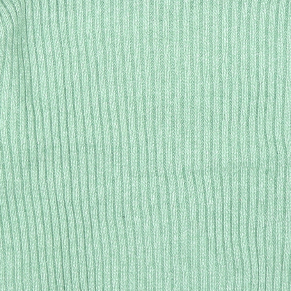 Marks and Spencer Womens Green Round Neck Acrylic Pullover Jumper Size L
