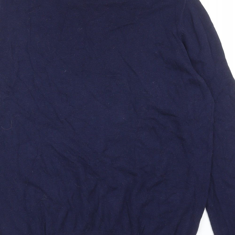 Joules Womens Blue Scoop Neck Cotton Pullover Jumper Size 14 - Fox