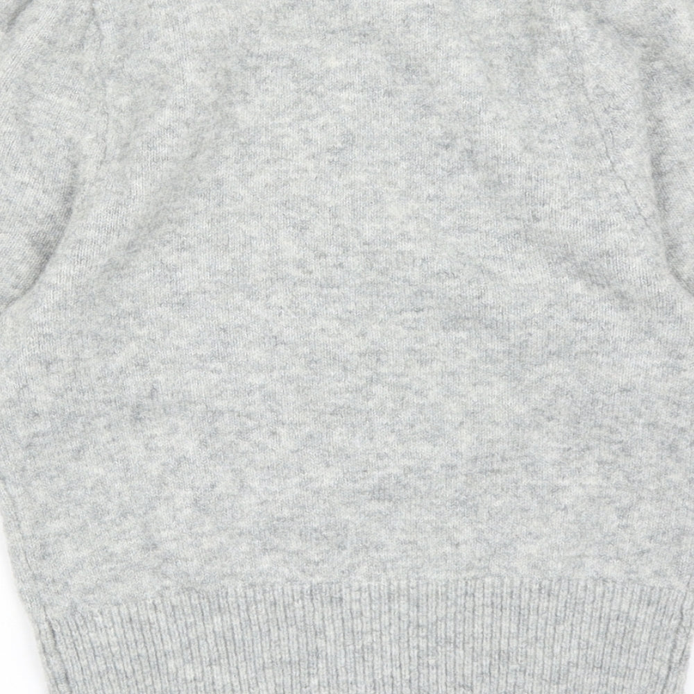 H&M Womens Grey Crew Neck Polyester Pullover Jumper Size XS