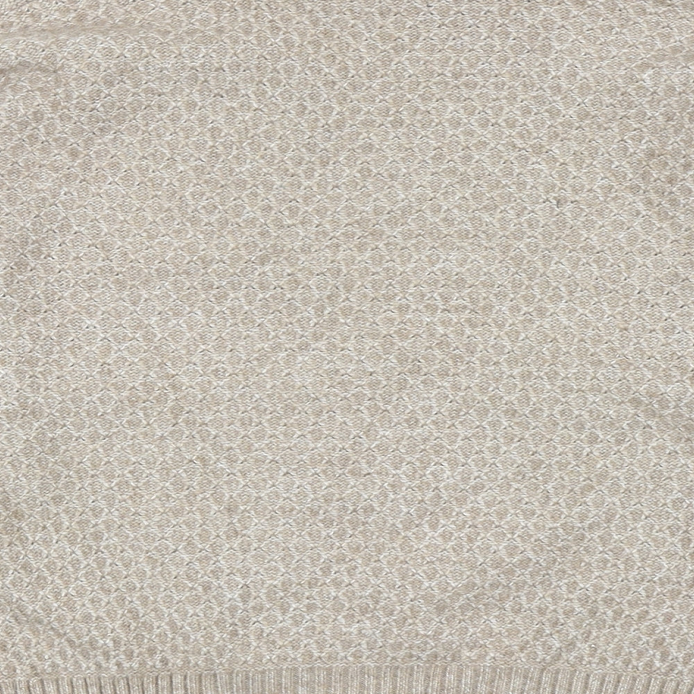 Marks and Spencer Womens Beige Roll Neck Acrylic Pullover Jumper Size L