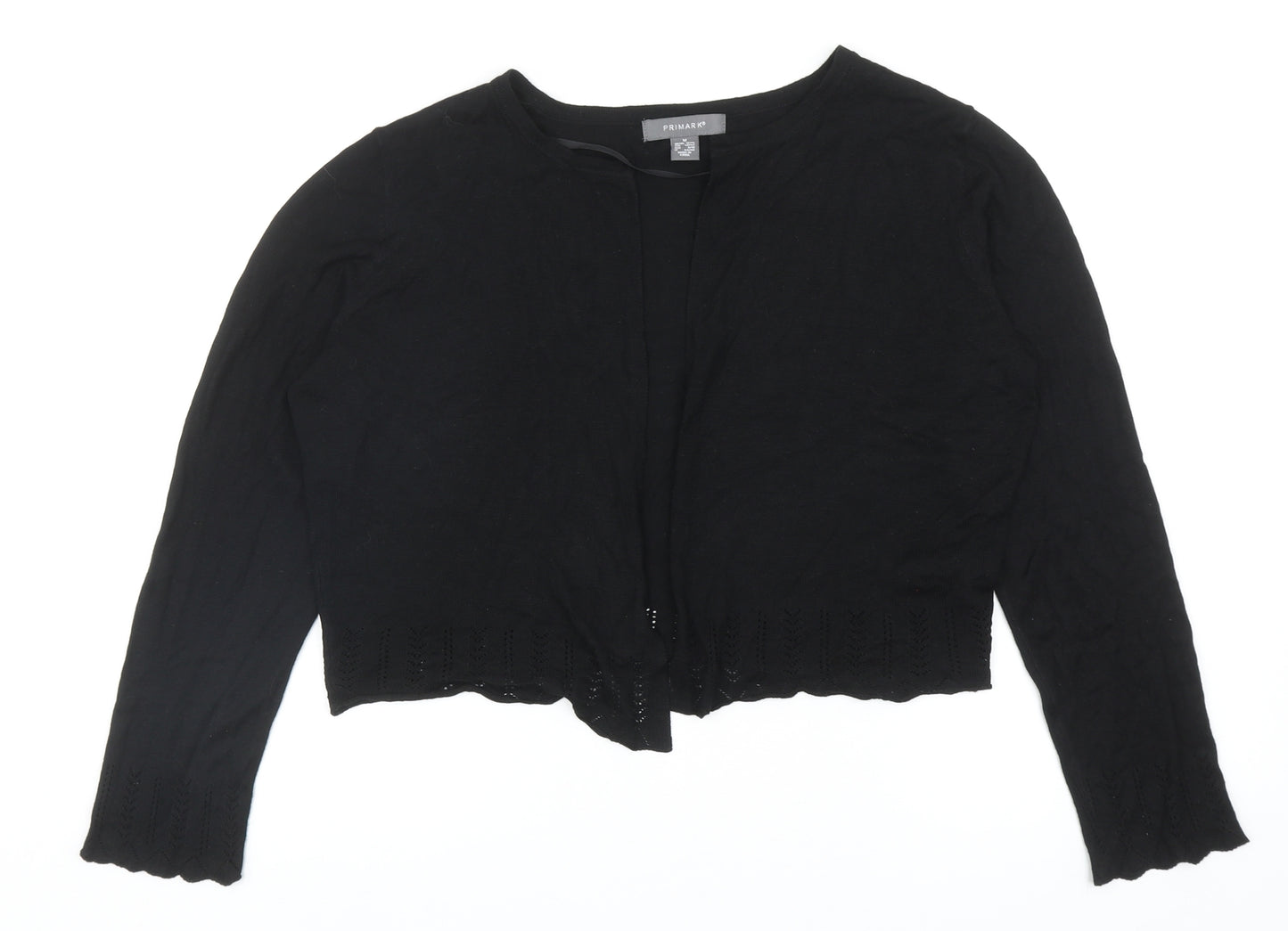 Primark Womens Black V-Neck Viscose Cardigan Jumper Size M
