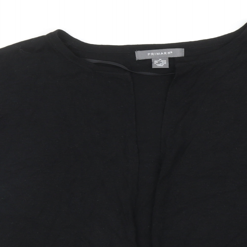 Primark Womens Black V-Neck Viscose Cardigan Jumper Size M