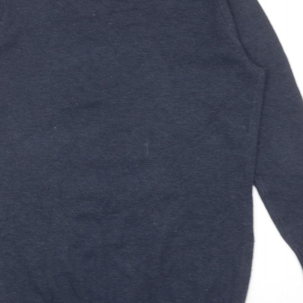 Henry Holland Womens Blue Round Neck Acrylic Pullover Jumper Size 12 - Rabbit