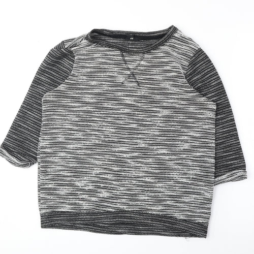 Primark Womens Grey Round Neck Acrylic Pullover Jumper Size S