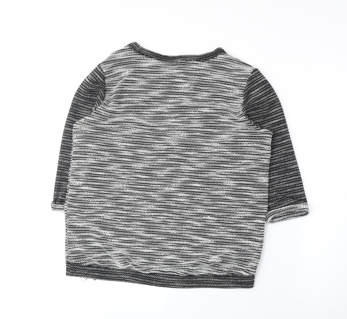 Primark Womens Grey Round Neck Acrylic Pullover Jumper Size S