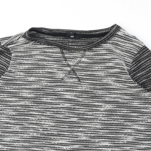 Primark Womens Grey Round Neck Acrylic Pullover Jumper Size S