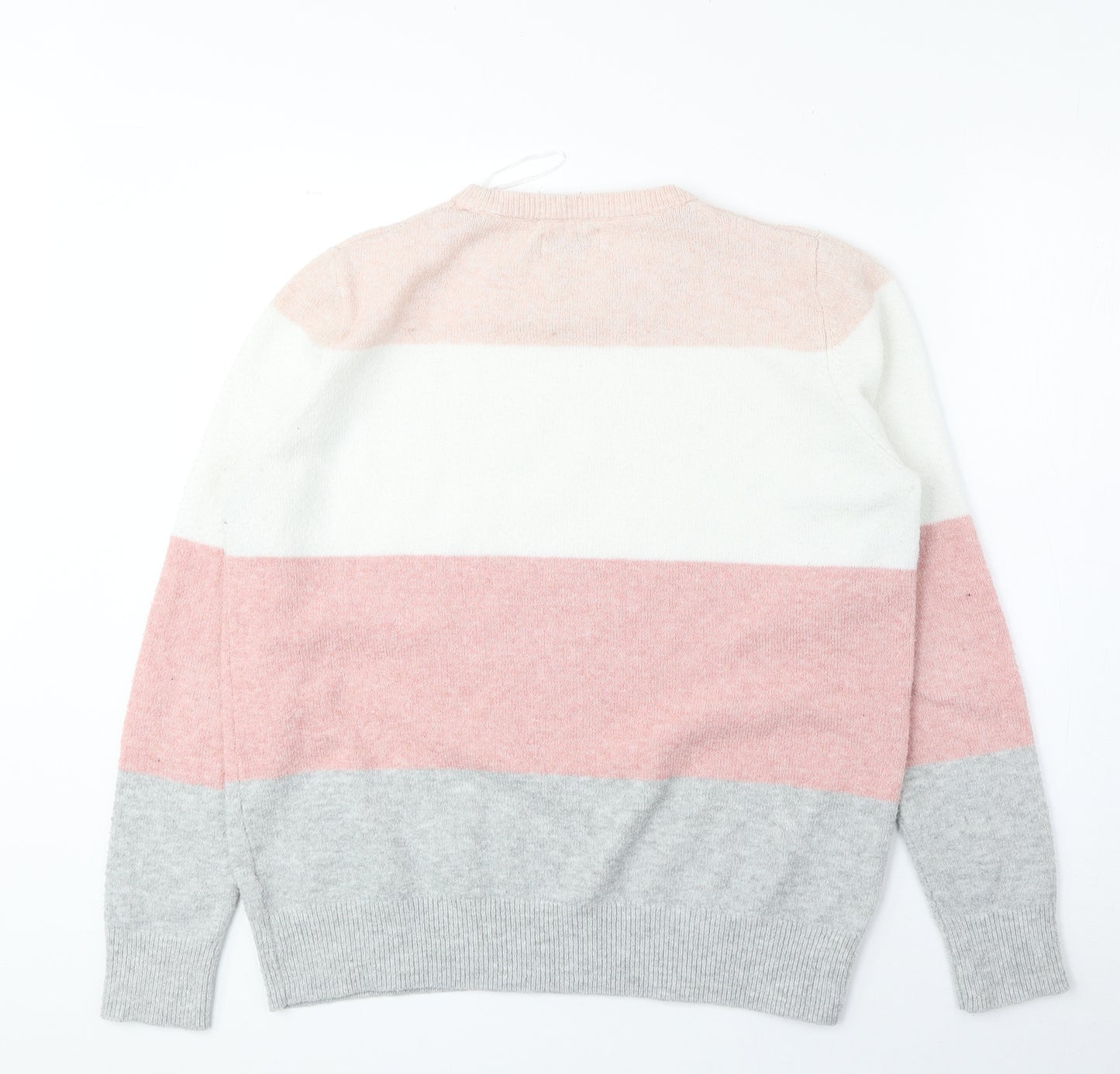 Primark Womens Pink Round Neck Camouflage Polyester Pullover Jumper Size M - Colourblock