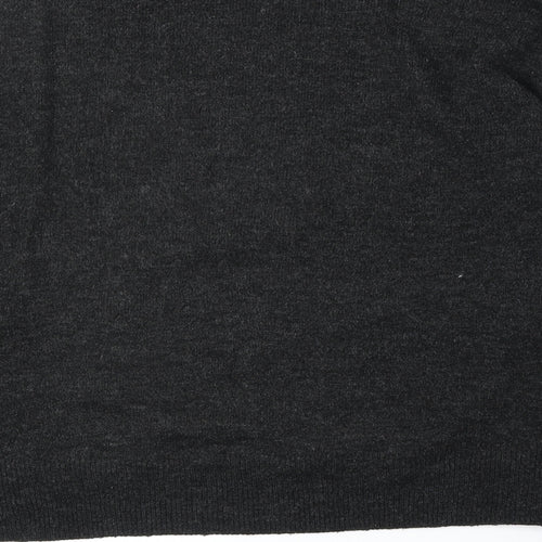 H&M Womens Grey Round Neck Acrylic Pullover Jumper Size S