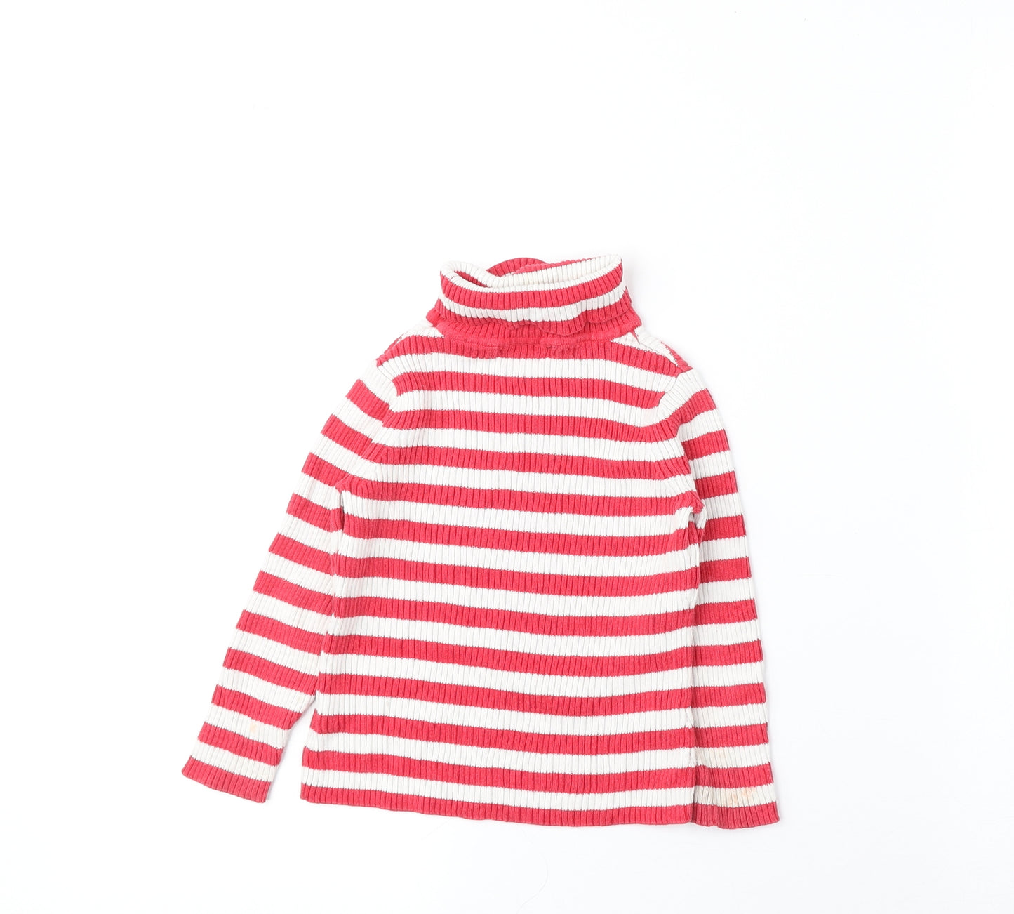 George Girls Red Striped Cotton Pullover Jumper Size 18-24 Months Pullover