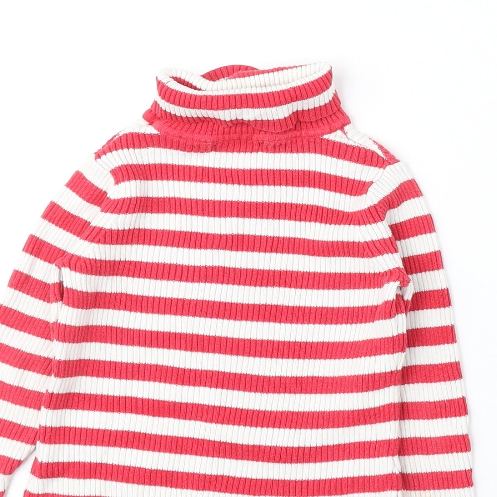 George Girls Red Striped Cotton Pullover Jumper Size 18-24 Months Pullover