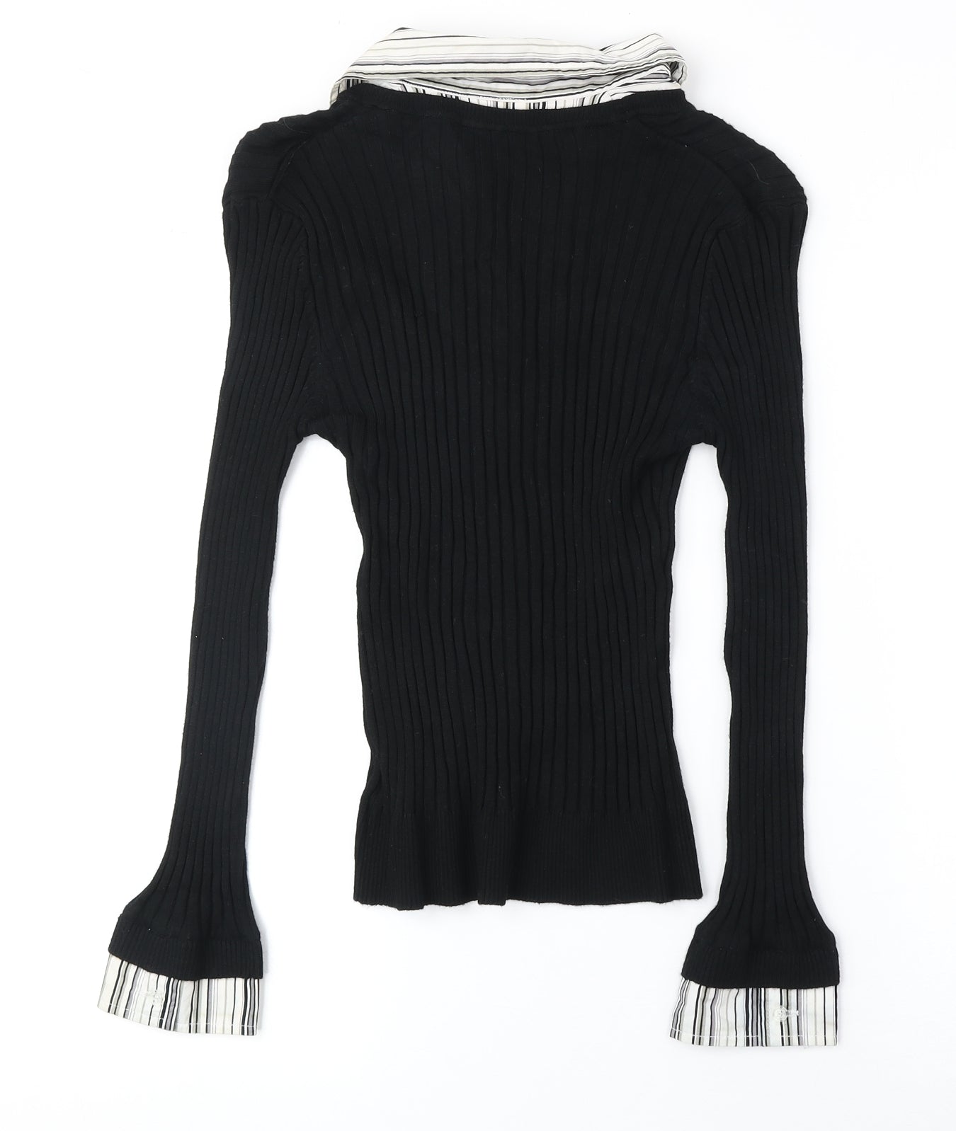 NEXT Womens Black Collared Viscose Cardigan Jumper Size 12 - 2 Piece