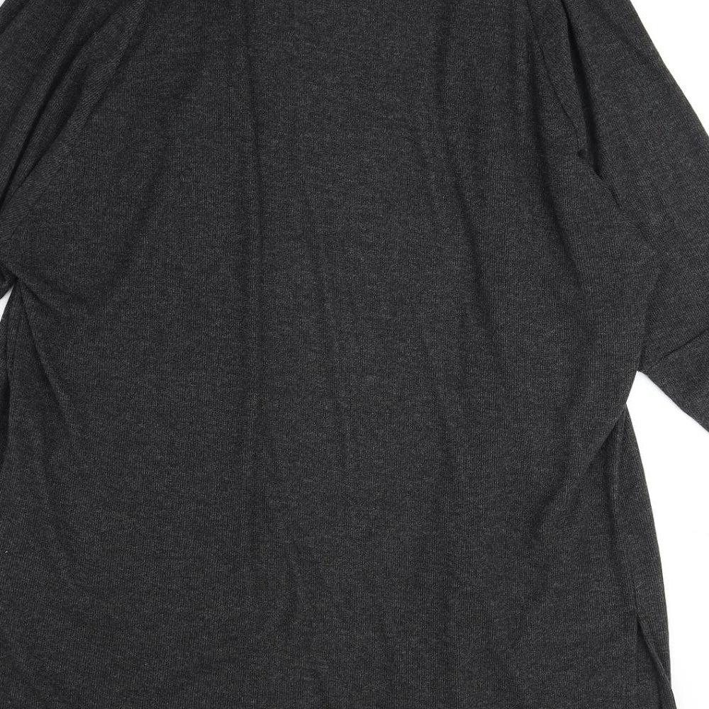 George Womens Grey V-Neck Polyester Cardigan Jumper Size 20