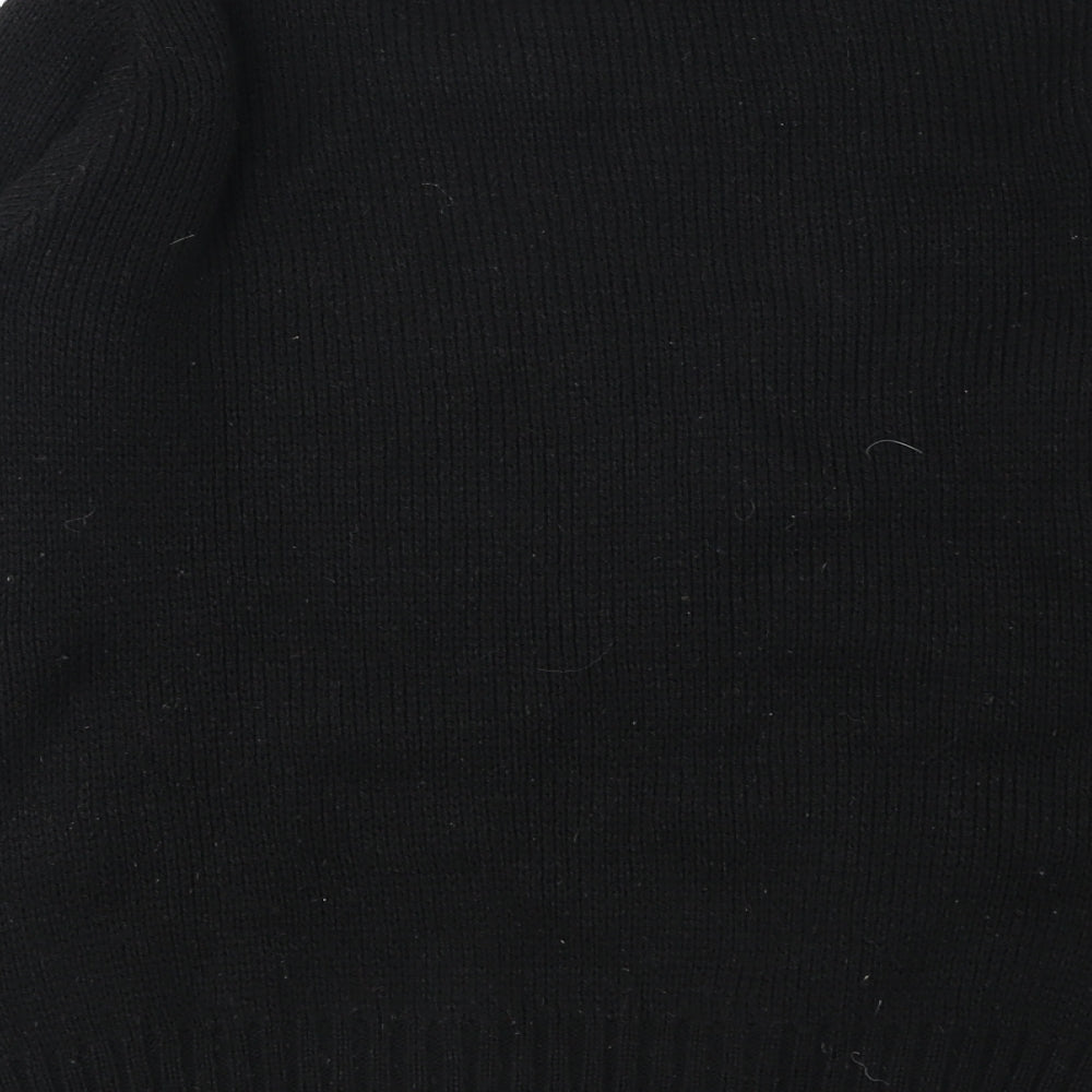 Impulse Boys Black Round Neck Acrylic Pullover Jumper Size 7-8 Years Pullover - Minion Christmas