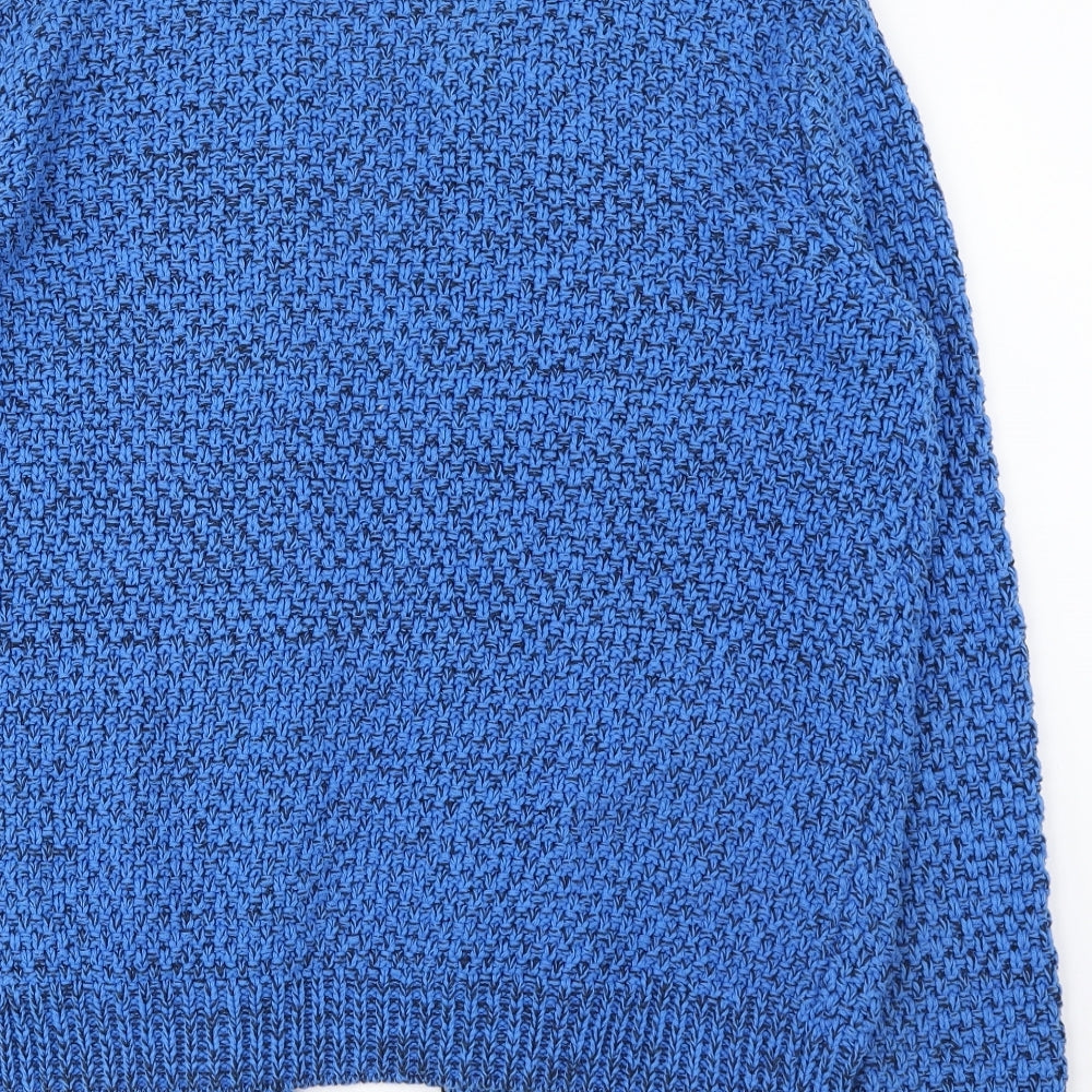 Hush Womens Blue V-Neck Acrylic Cardigan Jumper Size L