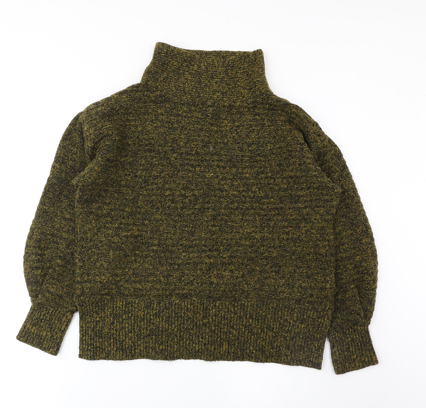 Topshop Womens Green Roll Neck Acrylic Pullover Jumper Size 6