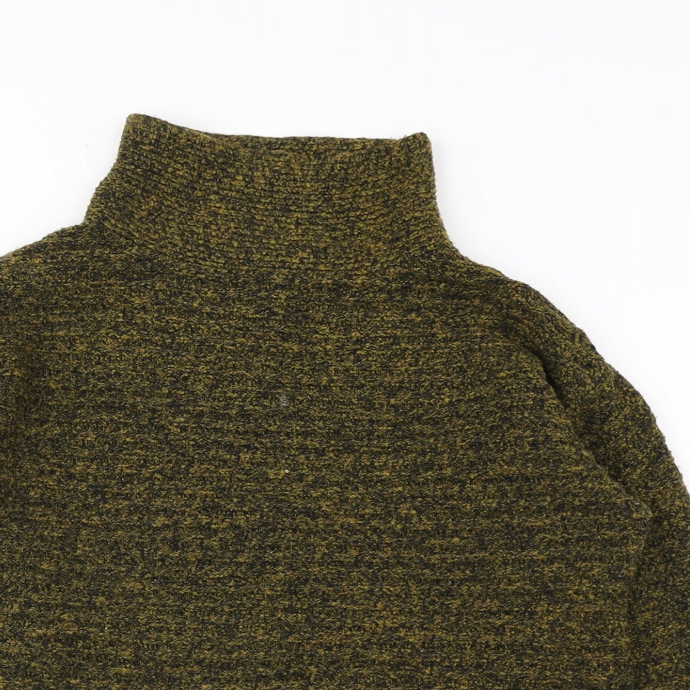 Topshop Womens Green Roll Neck Acrylic Pullover Jumper Size 6