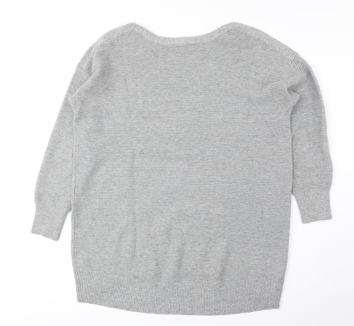 Joules Womens Grey Round Neck Viscose Pullover Jumper Size 12