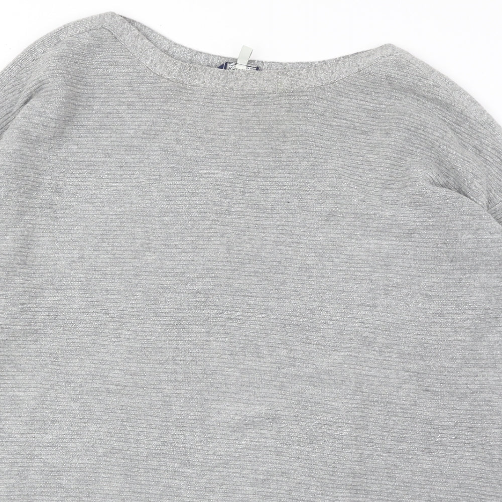 Joules Womens Grey Round Neck Viscose Pullover Jumper Size 12