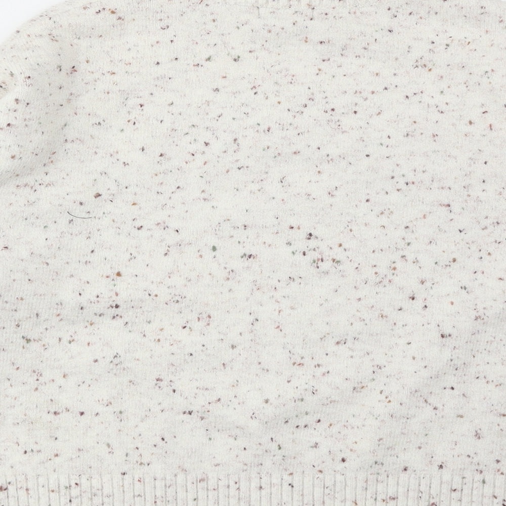 Primark Womens White High Neck Acrylic Pullover Jumper Size L