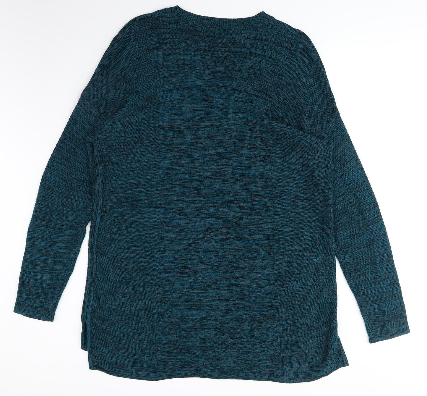 Ellen Tracy Womens Green V-Neck Cotton Pullover Jumper Size XL