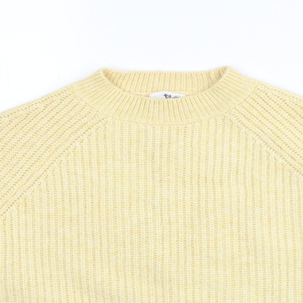 Primark Womens Yellow Mock Neck Acrylic Pullover Jumper Size 10 - Size 10-12