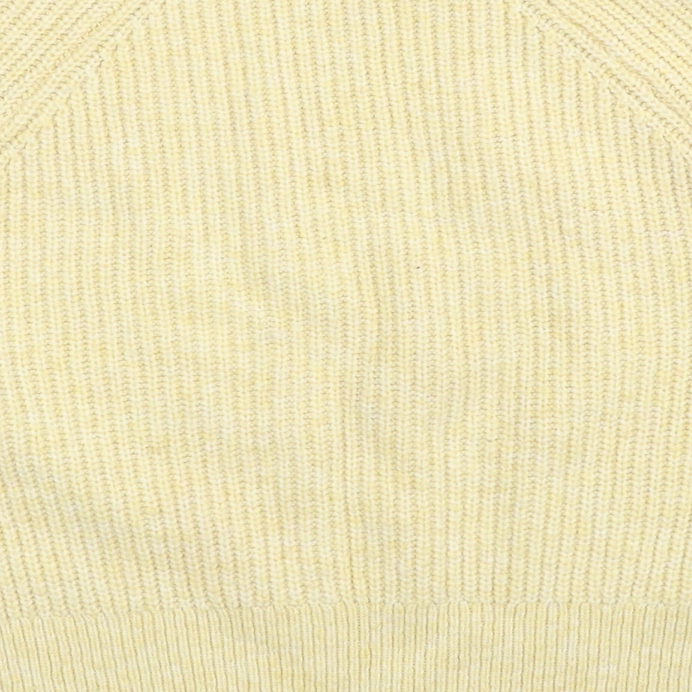 Primark Womens Yellow Mock Neck Acrylic Pullover Jumper Size 10 - Size 10-12