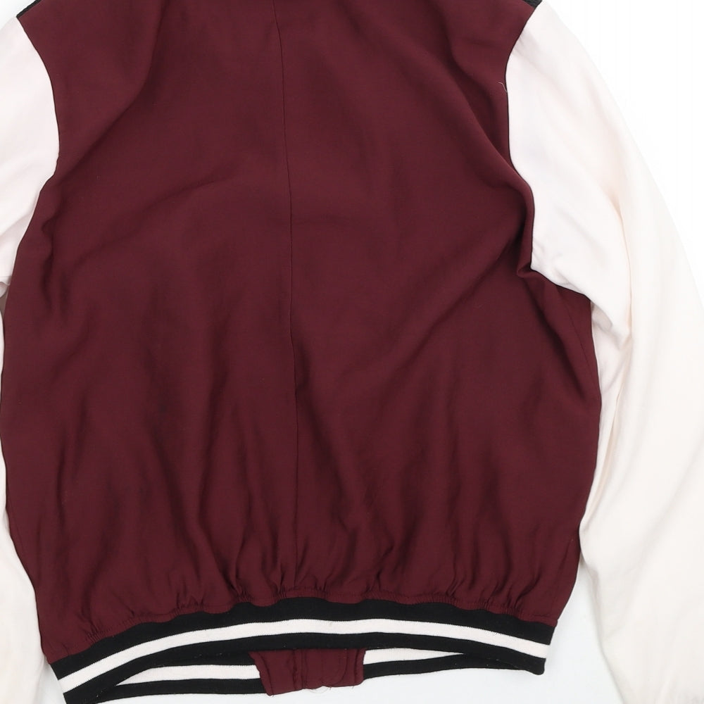 New Look Girls Purple Varsity Jacket Jacket Size 12-13 Years Zip