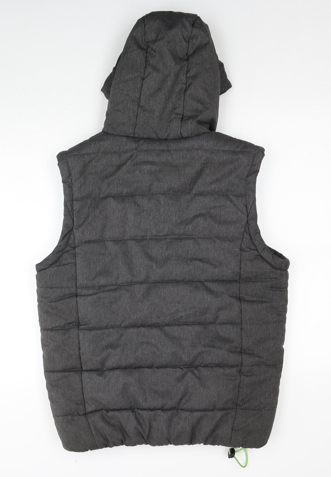 Superdry Mens Grey Gilet Jacket Size L Zip