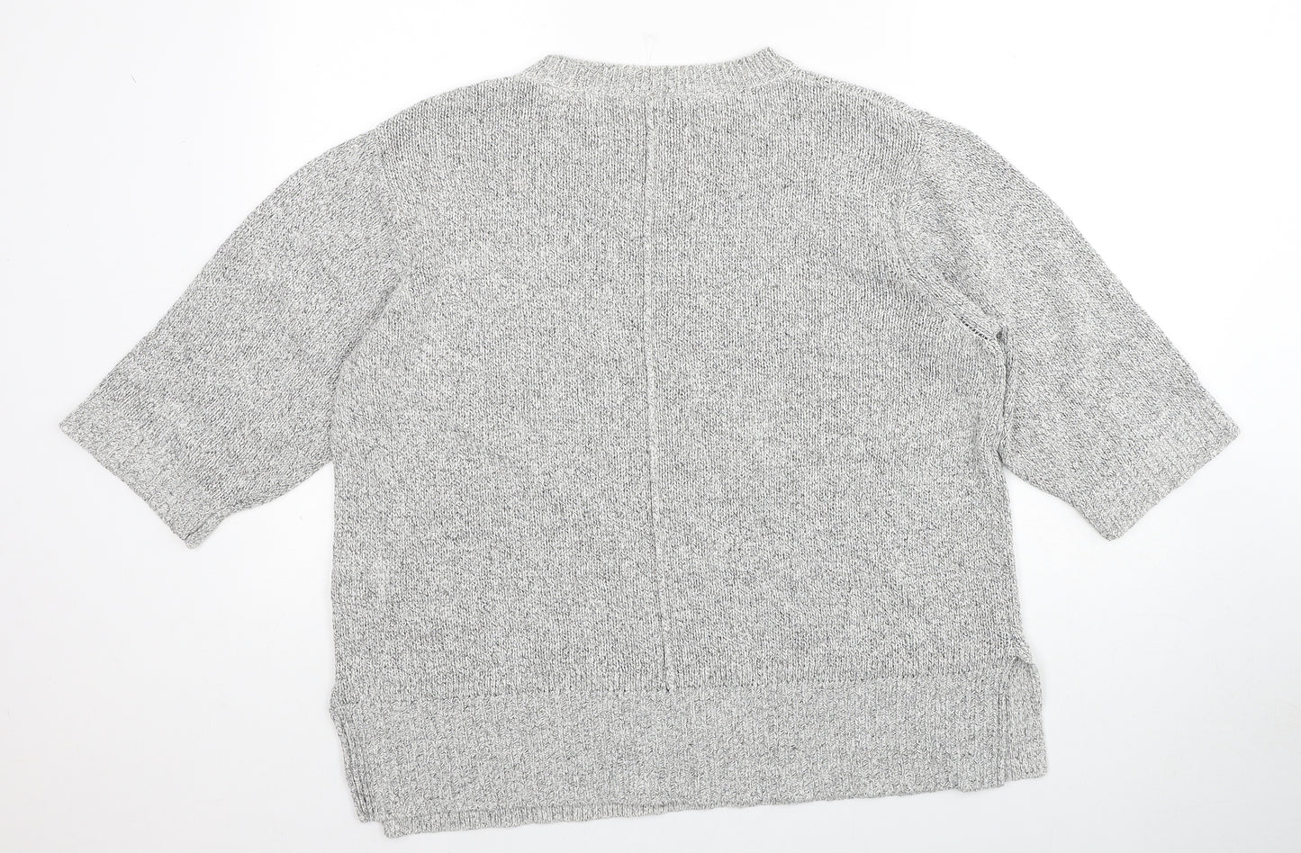 White Stuff Womens Grey Round Neck Wool Pullover Jumper Size 18