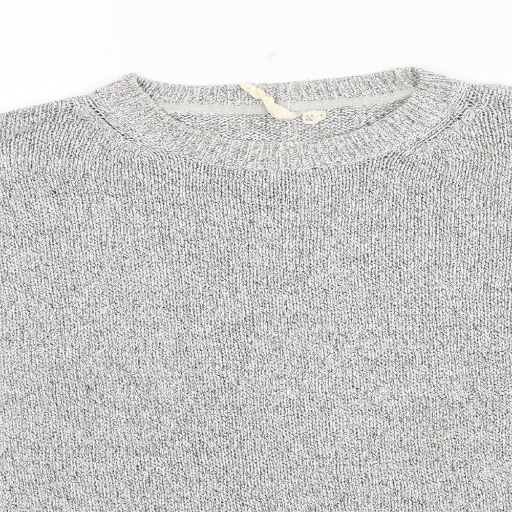 White Stuff Womens Grey Round Neck Wool Pullover Jumper Size 18
