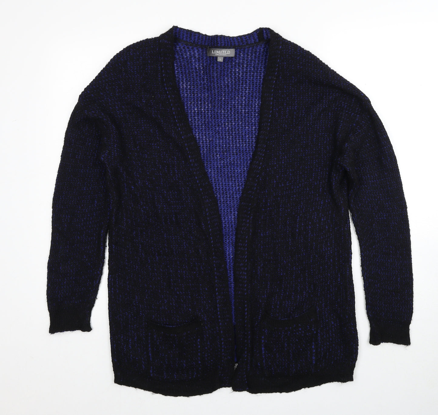 Marks and Spencer Womens Black V-Neck Acrylic Cardigan Jumper Size 12