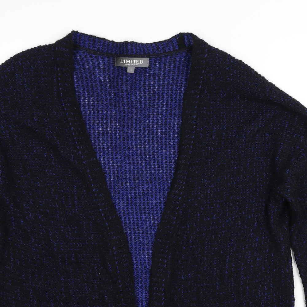 Marks and Spencer Womens Black V-Neck Acrylic Cardigan Jumper Size 12