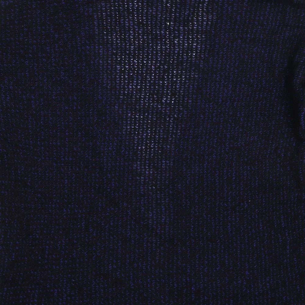 Marks and Spencer Womens Black V-Neck Acrylic Cardigan Jumper Size 12