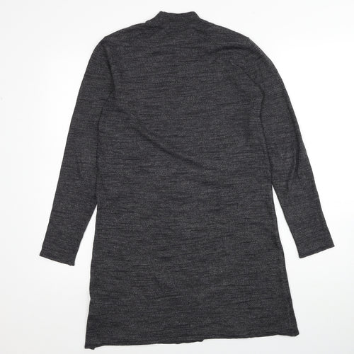 H&M Womens Grey Polyester Jumper Dress Size XS Mock Neck Pullover