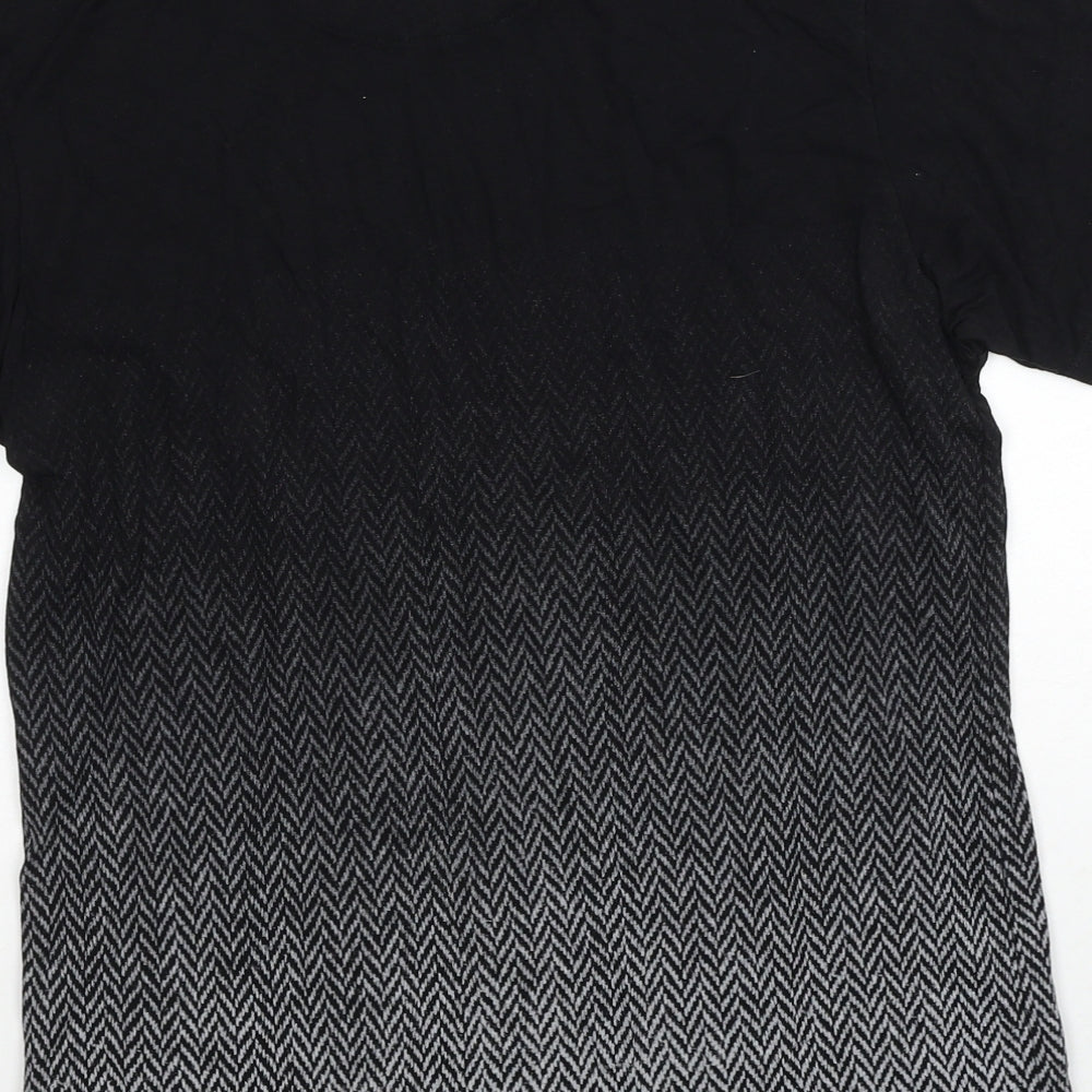 Burton Mens Black Cotton T-Shirt Size S Round Neck